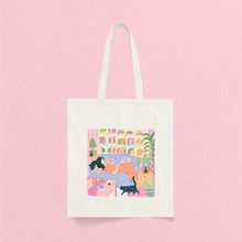 Napping Girl Tote Bag