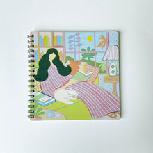 Reading Girl Blank Notebook