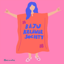 Baju Kelawar Society Sticker