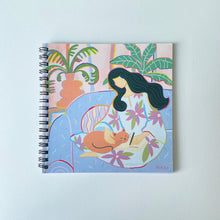 Writing Girl Blank Notebook