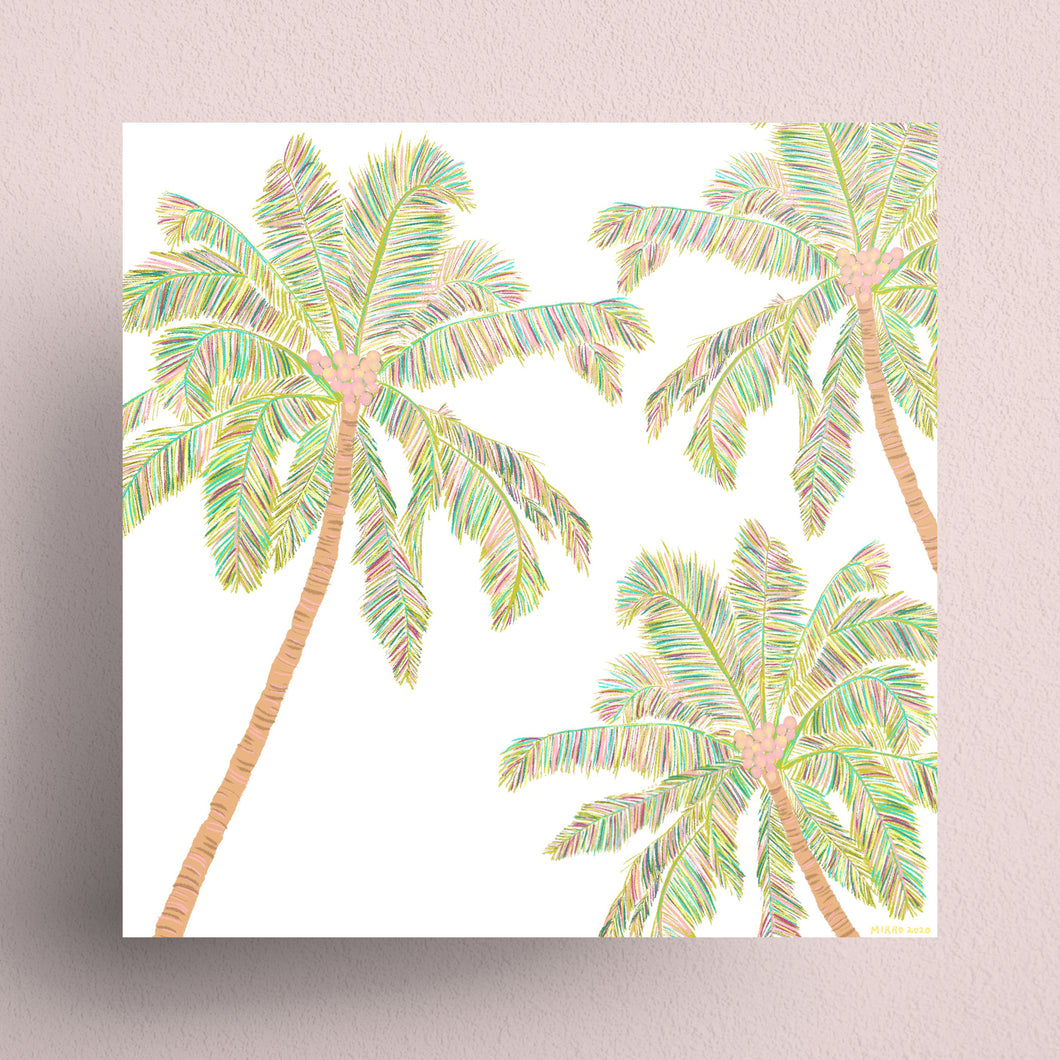 Coconut Trees (white)